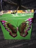 Butterfly outside wall plaque