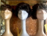 3- wigs with styrofoam heads