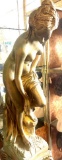 Lady goddess statue with pedestal