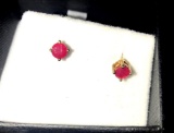 14k Ruby studs .7grams