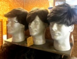 3- Men?s wigs and styrofoam heads