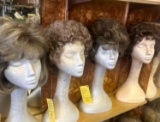 4- wigs with styrofoam heads