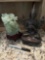 metal marble oriental figure and glass grapes