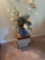 artificial flowers vase and stand - living room