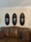 3 mother of pearl Oriental wall decor - living room