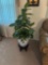 14 in oriental planter with artificial plant