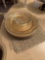 placemats and Kirkland gold decorative plates