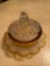8 in Vintage MCM Amber Candy Dish Bowl