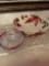 Red to Clear Criss Cross Diamond dish and Pier 1 Bowl