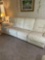 large cream leather recliner sofa living roon