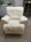 cream leather recliner chair living room