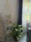 metal plant shelf with contents - C bedroom