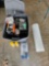 led flood lights, shower head, spray paint and bubble wrap - g1