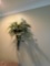 2 marching hanging wall baskets with artificial greenery - master bedroom