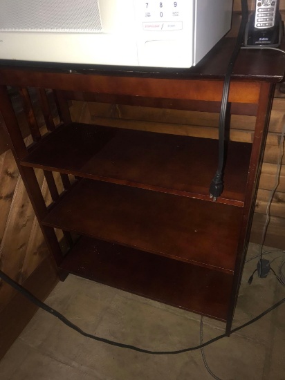 microwave stand - pool room