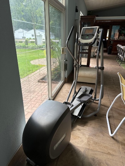 elliptical exercise machine pool room