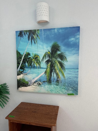 tropical canvas print - pool room