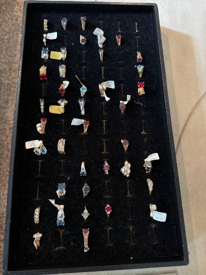 costume jewelry rings lot -master bedroom