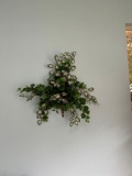 2 artificial plants on wall - pool room