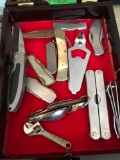 Jewelry box with assorted knives/tools