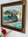 31x37 in Southern Comfort framed mirror - pool room