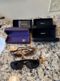 Versace eye glasses cases and prescription sunglasses