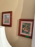framed Hawaiian girl pictures - bedroom 2