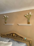 2 matching shelves and vases - bedroom2