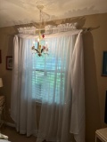 White sheer curtains and curtain rods - bedroom2
