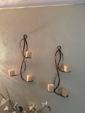 matching candles wall decor - living room