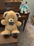 porcelain clown and teddy bear