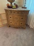 Ashley marble top dresser -living room