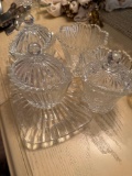 clear glass sugar bowls and more - dining room