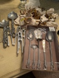 napkin and serving silverware - dining room