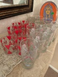 21 Christmas glasses lot - Dining room
