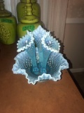 Blue & white Fenton Epergnes dish