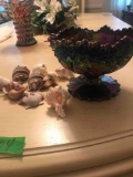 Fenton dish with shells -dining room