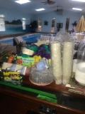 Light bulbs/paper products/candles/Hawaiian leis -pool room
