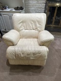 cream leather recliner chair living room