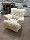 cream leather recliner chair living room