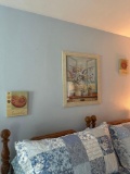 framed picture and 2 canvas wall art - C bedroom