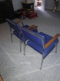 2- blue chairs