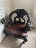 Walter Carters Depository Dragon Asian Carved Throne Chairs -2
