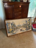 Lighted frame picture 48 in x 28 in-upstairs bedroom