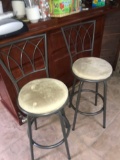 2- bar chairs- pool room