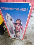 26 inch tall Indian hunter with pelt - g1