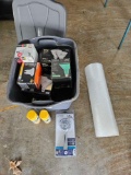 led flood lights, shower head, spray paint and bubble wrap - g1