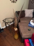 20 in glass vase flower arrangement apartment