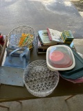 cookbooks platters and more lot Garage