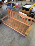 wooden porch swing Garage